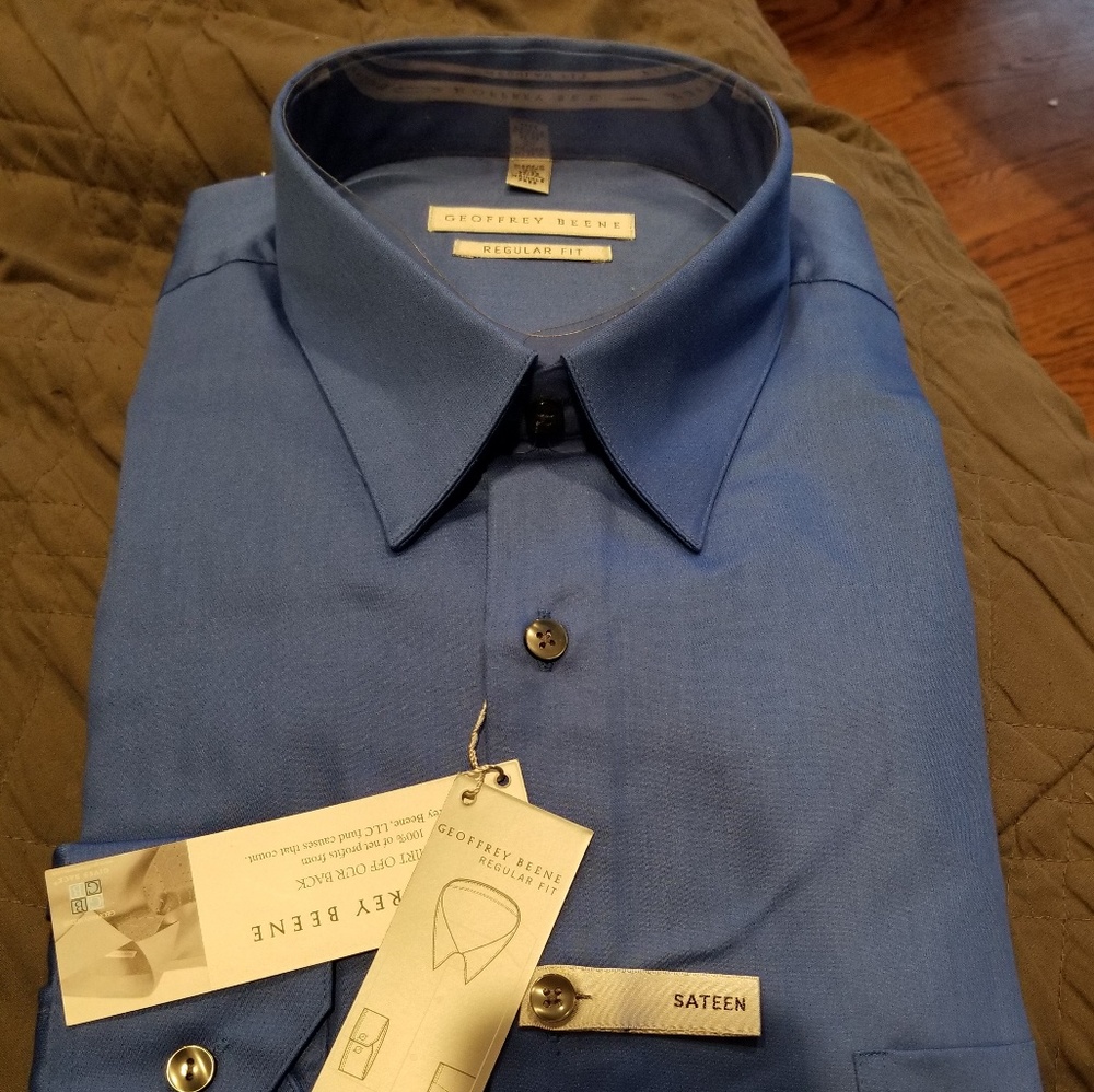 Mens Wrinkle Free Dress Shirt Geoffrey Beene